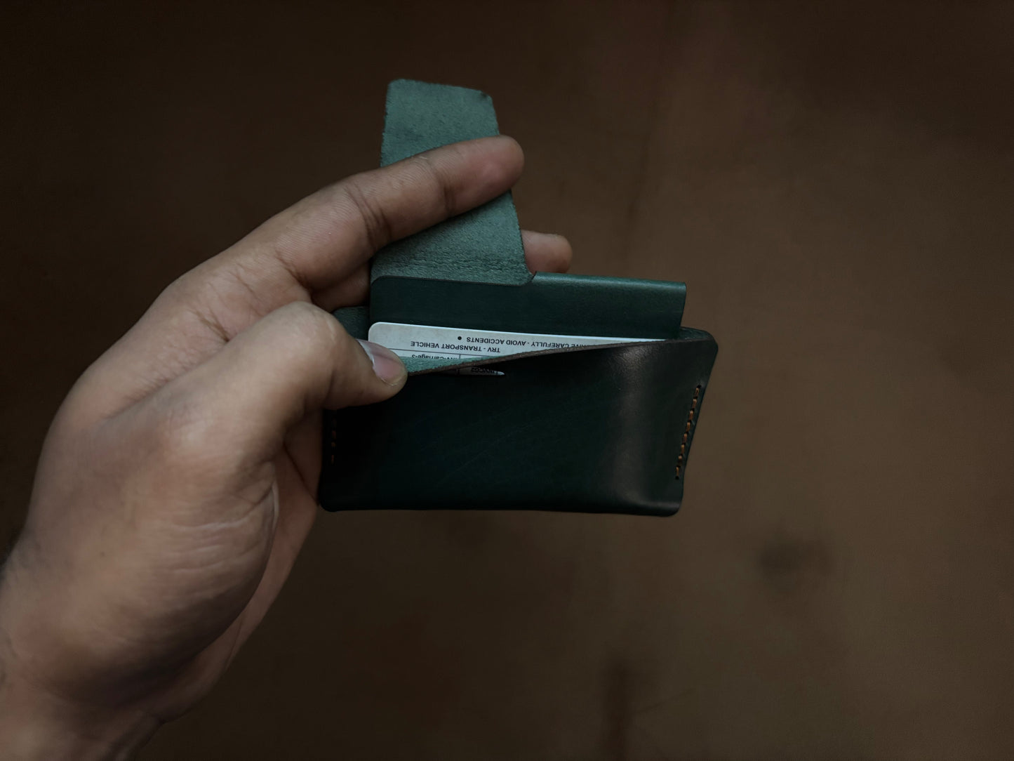 The Bond Wallet in Bottle Green