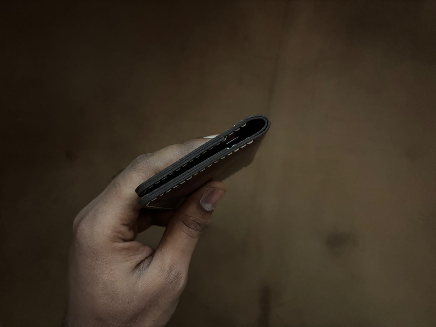 The Card Wallet in Dark Brown