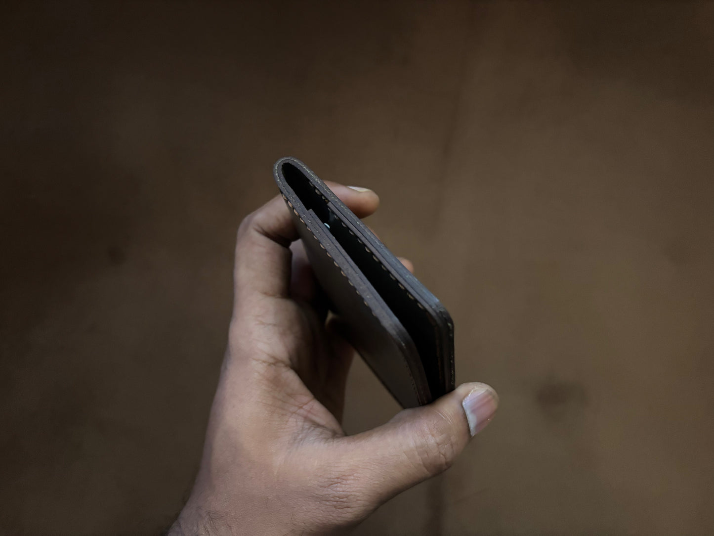 The Card Wallet in Olive Green