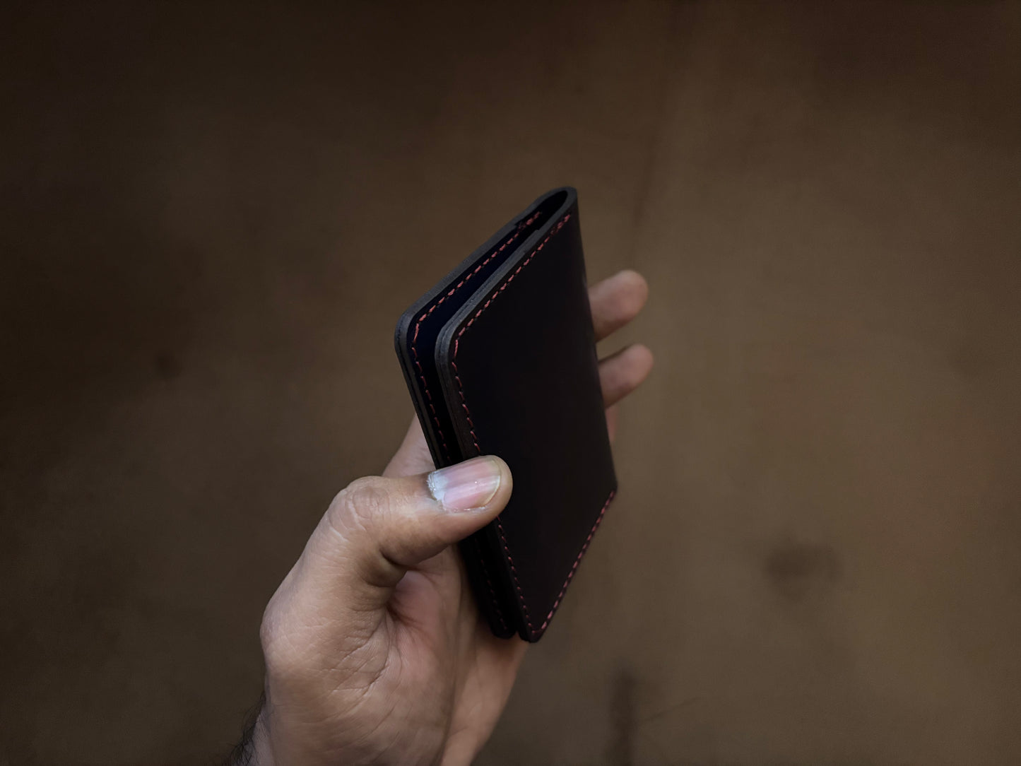 The Card Wallet in Midnight Blue