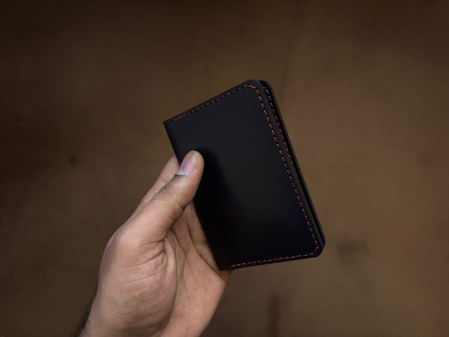The Card Wallet in Midnight Blue