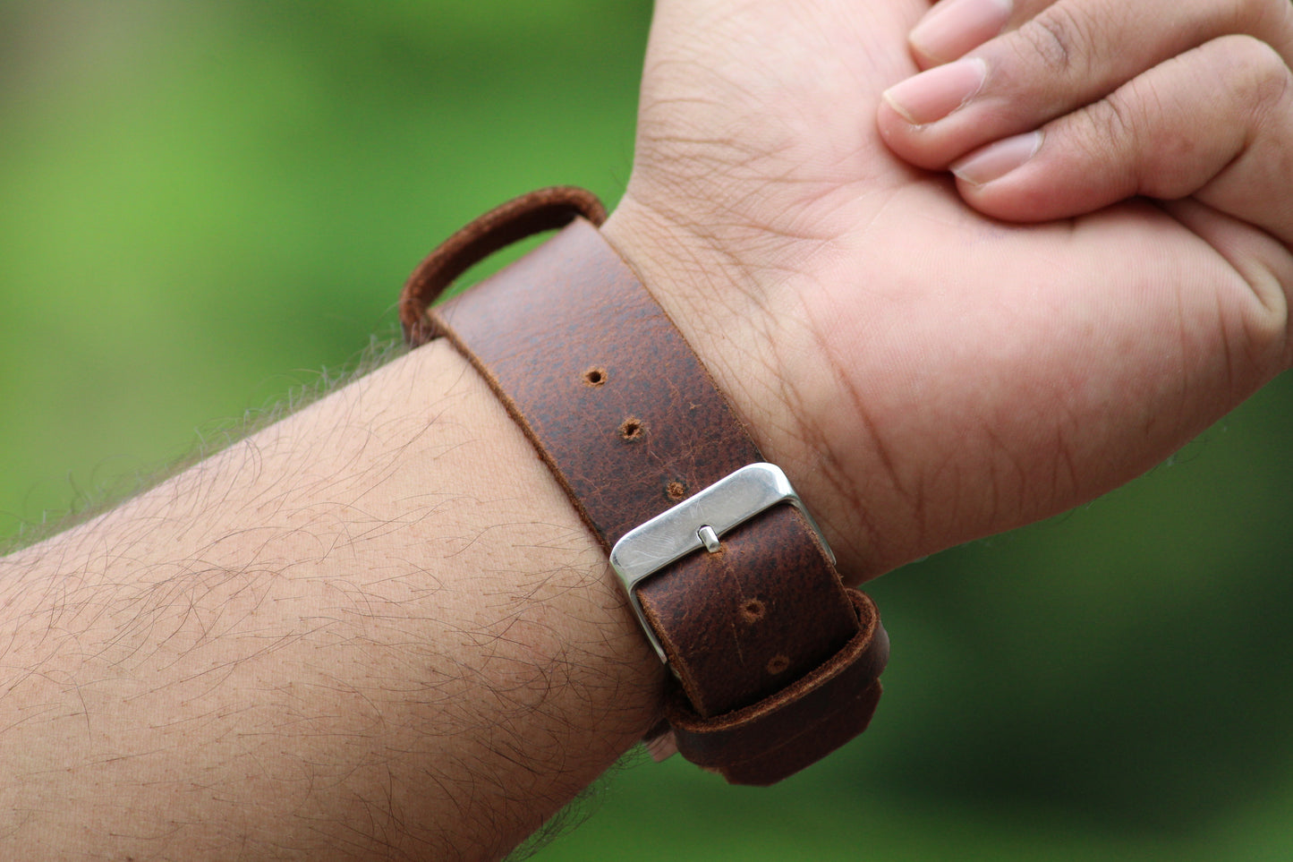 Trooper the Watch Strap - Brown Oil Pullup