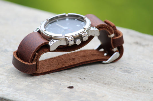 Trooper the Watch Strap - Brown Oil Pullup