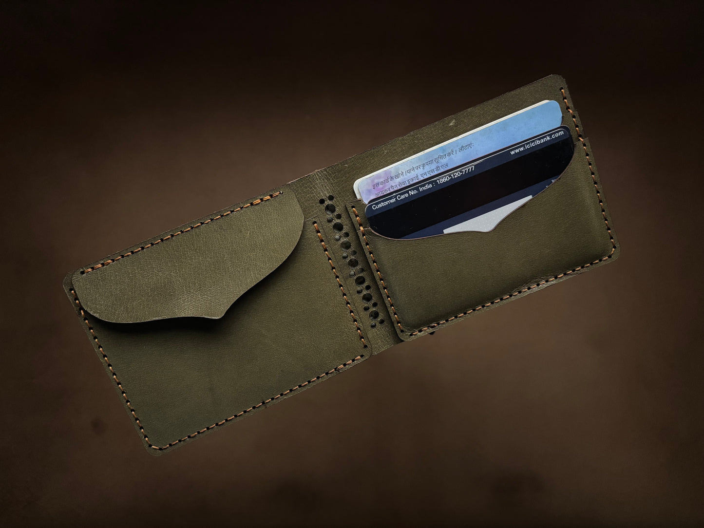 Barney the Wallet in Olive Green