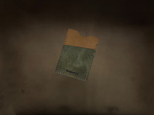 The Card Sleeve - Olive Green on British Tan