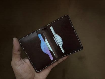 The Card Wallet in Dark Brown