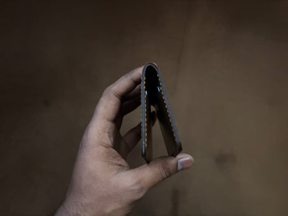 The Card Wallet - British Tan on Bottle Green
