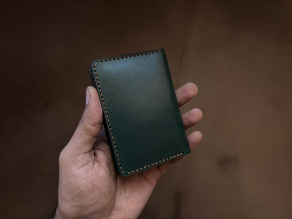 The Card Wallet in Bottle Green