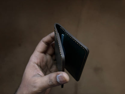 The Card Wallet in Bottle Green